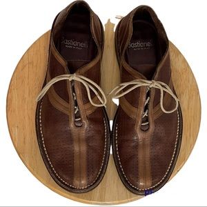Bastianelli Men’s Brown Leather Lace Up Shoes Size 8 EU 41